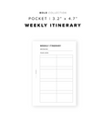 PR261 - Weekly Itinerary - Printable Insert
