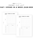 PR223 - What I Spend in a Week - Printable Insert