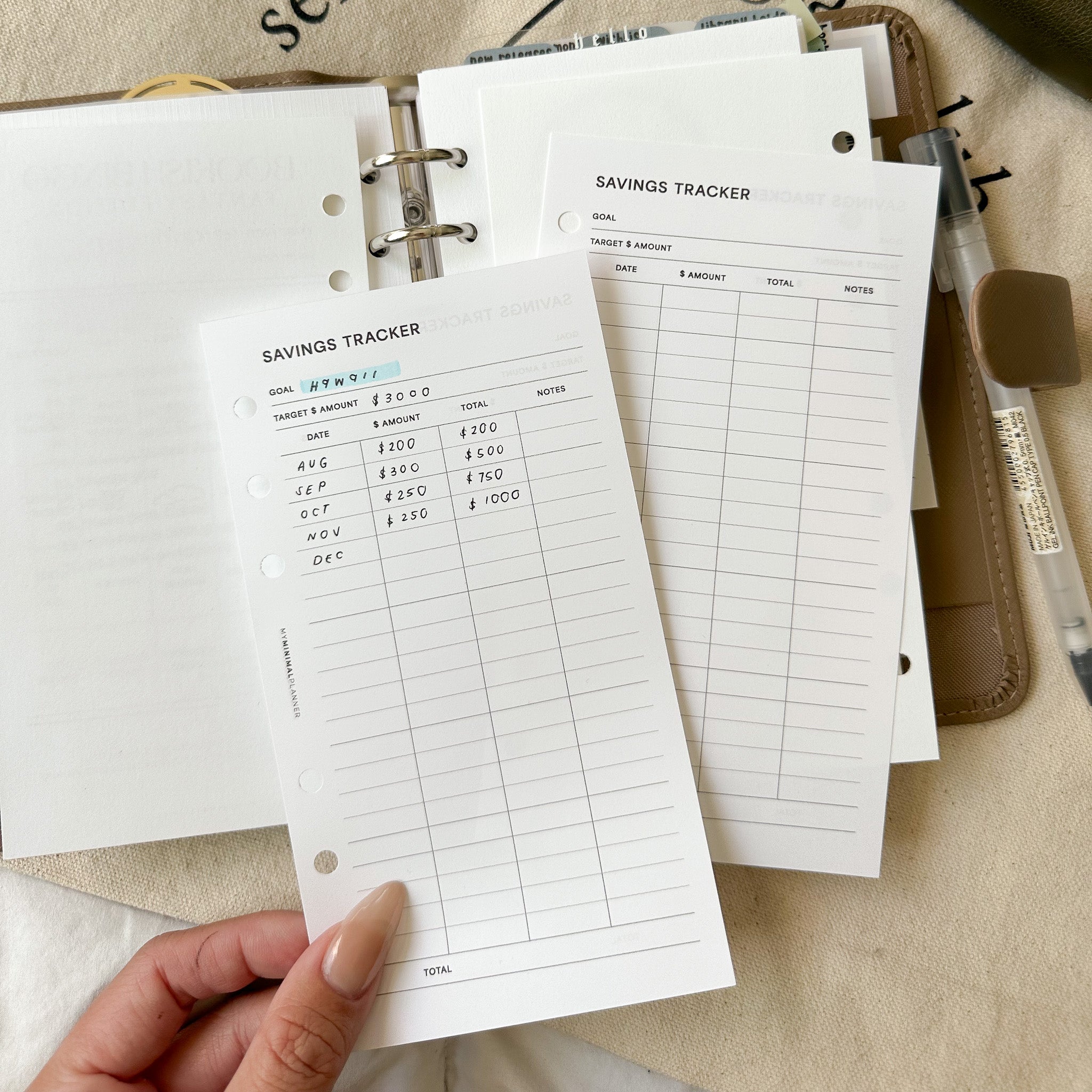 PR80 - Weight Tracker - Printable Insert – My Minimal Planner