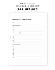 PR246 - 369 Manifest Method - Printable Insert
