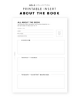 PR212 - All About the Book - Printable Insert