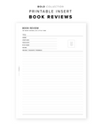 PR203 - Bookish Review V2 - Printable Insert