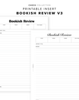 PR347 - Bookish Review V3 - Printable Insert