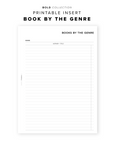 PR208 - Books by the Genre - Printable Insert