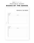 PR194 - Books by the Series - Printable Insert