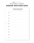 PR266 - Dream Destinations - Printable Insert
