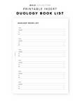 PR243 - Duology Book List - Printable Insert