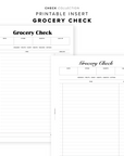 PR348 - Grocery Check - Printable Insert