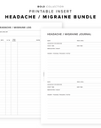 PR283 - Migraine / Headache Bundle - Printable Insert