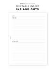 PR250 - Ins and Outs - Printable Insert