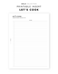 PR336 - Let's Cook - Printable Insert