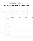 PR340 - Meal Planner Tracker - Printable Insert