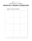 PR197 - Monthly Reads Overview - Printable Insert
