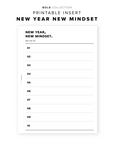 PR241 - New Year. New Mindset - Printable Insert