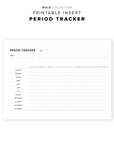 PR214 - Period Tracker - Printable Insert