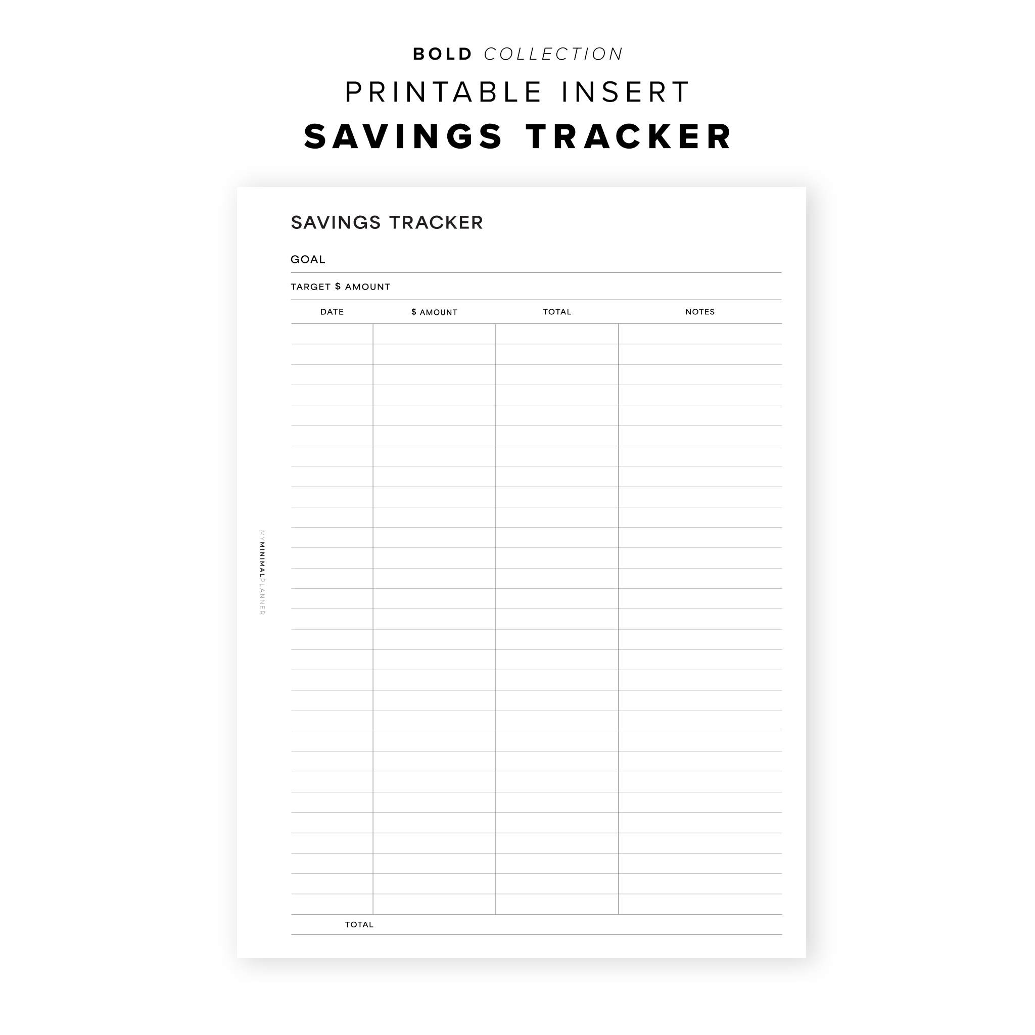 Savings Tracker Stencil