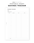 PR227 - Savings Tracker - Printable Insert