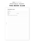 PR234 - The Book Club - Printable Insert
