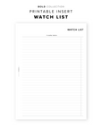 PR334 - Watchlist - Printable Insert