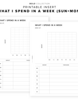PR223 - What I Spend in a Week - Printable Insert