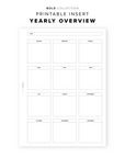 PR328 - Yearly Overview - Printable Insert