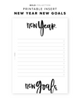 PR319 - New Year New Goals - Printable Insert
