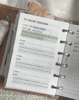 PR333 - TV Show Tracker V2 - Printable Insert