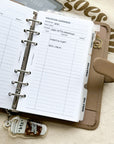PR257 - Vacation Expenses - Printable Insert