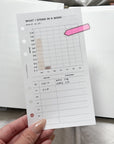PR223 - What I Spend in a Week - Printable Insert