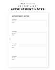 PR98 - Appointment Notes - Printable Insert