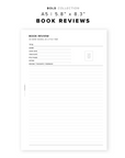 PR203 - Bookish Review V2 - Printable Insert