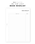 PR201 - Book Wishlist - Printable Insert