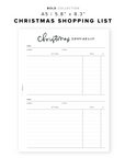 PR81 - Christmas Shopping List - Printable Insert