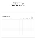 PR204 - Library Holds - Printable Insert