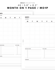 PR91 - Month on 1 Page / MO1P - Printable Insert