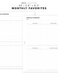 PR83 - Monthly Favorites - Printable Insert
