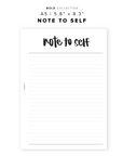 PR160 - Note to Self - Printable Insert