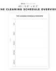 PR97 - The Cleaning Schedule Overview - Printable Insert