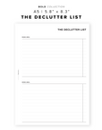 PR79 - The Declutter List - Printable Insert