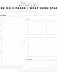 PR92 - Week on 2 Pages / WO2P - Printable Insert