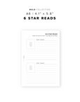 PR199 - 6 Star Reads - Printable Insert