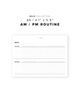 PR93 - AM/PM Routine Tracker - Printable Insert