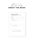 PR212 - All About the Book - Printable Insert