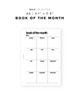 PR162 - Book of the Month - Printable Insert