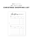 PR81 - Christmas Shopping List - Printable Insert