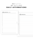 PR116 - Daily Affirmations - Printable Insert