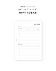 PR211 - Gift Ideas - Printable Insert