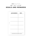 PR158 - Goals and Rewards - Printable Insert