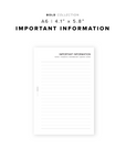 PR210 - Important Information - Printable Insert
