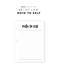 PR160 - Note to Self - Printable Insert